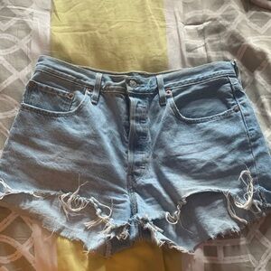 Levi’s- 501 Light Blue Denim Women Shorts